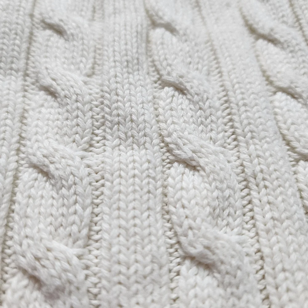 L.L. Bean Women's Cable Knit Sweater - Cream - Picture 9 of 11